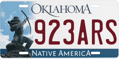 OK license plate 923ARS