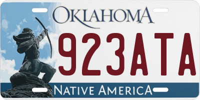 OK license plate 923ATA