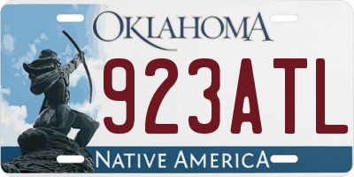 OK license plate 923ATL