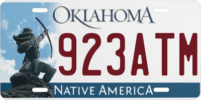 OK license plate 923ATM