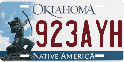 OK license plate 923AYH