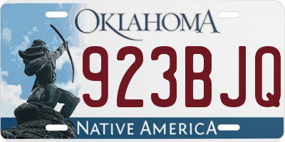 OK license plate 923BJQ
