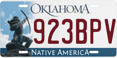 OK license plate 923BPV
