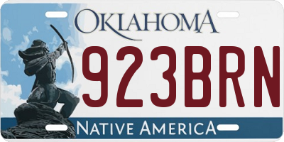 OK license plate 923BRN