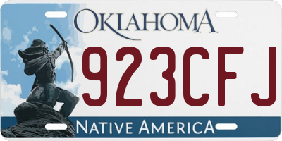 OK license plate 923CFJ