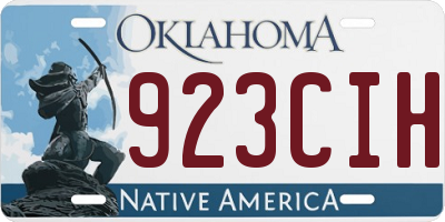OK license plate 923CIH