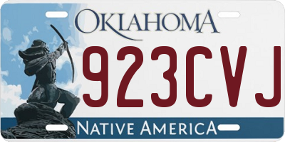 OK license plate 923CVJ