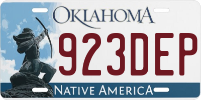 OK license plate 923DEP