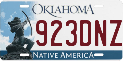 OK license plate 923DNZ