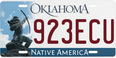 OK license plate 923ECU