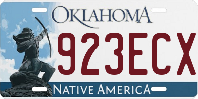 OK license plate 923ECX