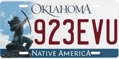 OK license plate 923EVU