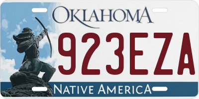 OK license plate 923EZA