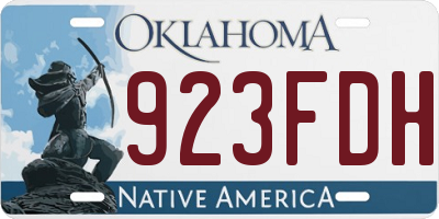 OK license plate 923FDH
