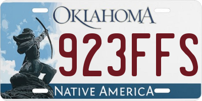OK license plate 923FFS
