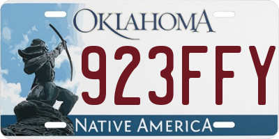 OK license plate 923FFY