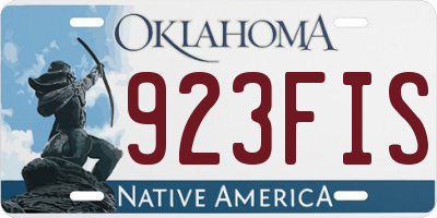 OK license plate 923FIS
