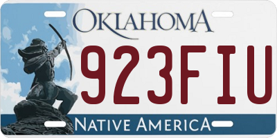 OK license plate 923FIU