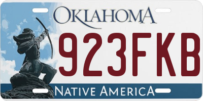 OK license plate 923FKB