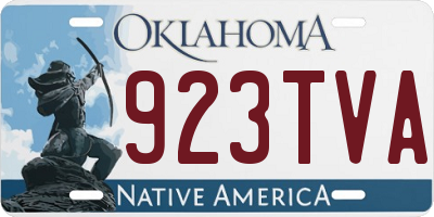 OK license plate 923TVA
