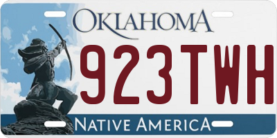 OK license plate 923TWH