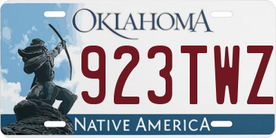 OK license plate 923TWZ