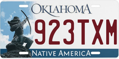 OK license plate 923TXM