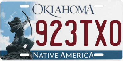OK license plate 923TXO