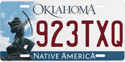 OK license plate 923TXQ