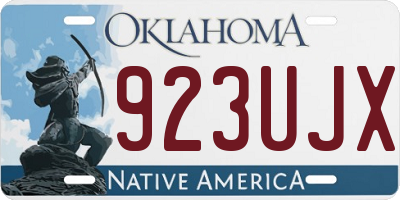 OK license plate 923UJX