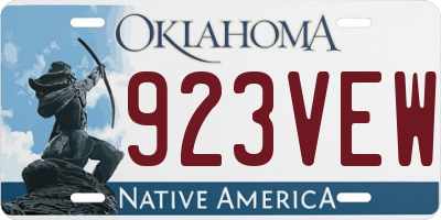 OK license plate 923VEW