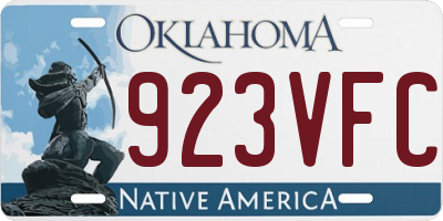 OK license plate 923VFC