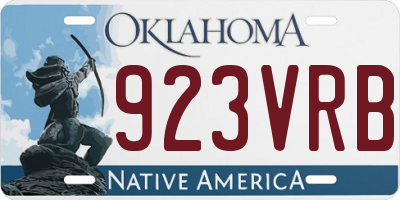 OK license plate 923VRB