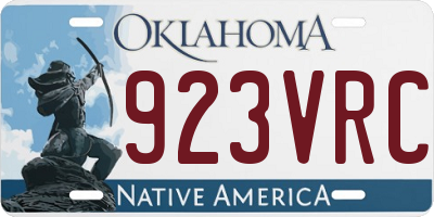 OK license plate 923VRC