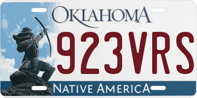 OK license plate 923VRS