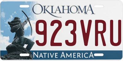 OK license plate 923VRU