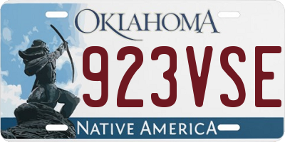 OK license plate 923VSE