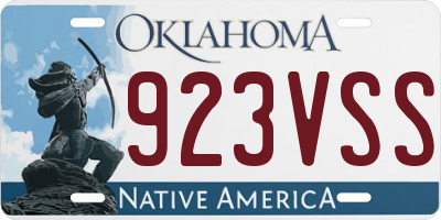 OK license plate 923VSS