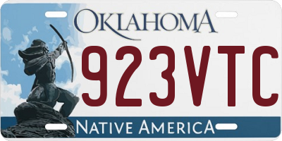 OK license plate 923VTC