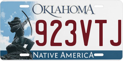 OK license plate 923VTJ