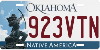 OK license plate 923VTN