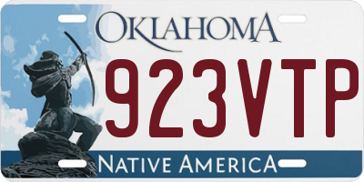 OK license plate 923VTP