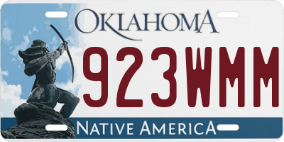 OK license plate 923WMM