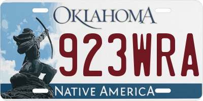OK license plate 923WRA