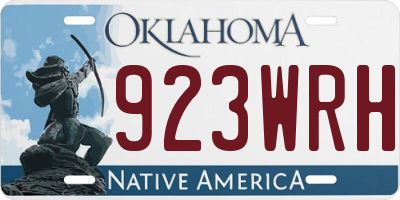 OK license plate 923WRH