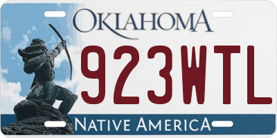 OK license plate 923WTL