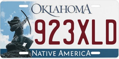 OK license plate 923XLD
