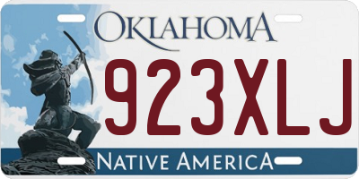 OK license plate 923XLJ