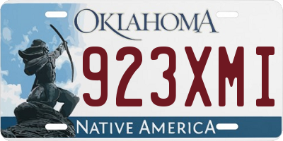 OK license plate 923XMI