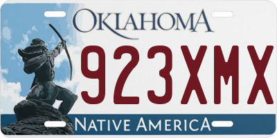 OK license plate 923XMX